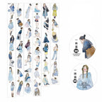 One-Piece Blue Cut 59 PET Tape by DingDing — watercolour female-figure PET tape design sheet, for journaling