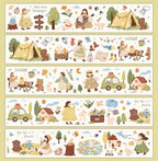 Goes On A Picnic PET Tape by Yier — camping and picnic scene strips of the PET tape, for journaling