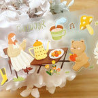 Goes On A Picnic PET Tape by Yier — 'Outdoor' teapot-and-bear PET tape design, for journaling
