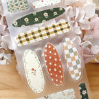 Floral Patchwork Cut PET Tape by Yier — floral and polka-dot patchwork PET tape design, for journaling