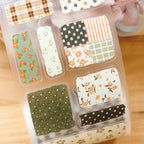 Floral Patchwork Cut PET Tape by Yier — assorted pre-cut patchwork PET tape pieces, for journaling