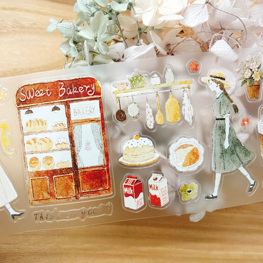 Bakery's Daily Cutting PET Tape by Yier — 'Sweet Bakery' storefront PET tape design, for journaling
