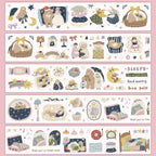 Embrace Goodnight PET Tape by Yier — teddy-bear, moon and rainbow PET tape design sheet, for journaling
