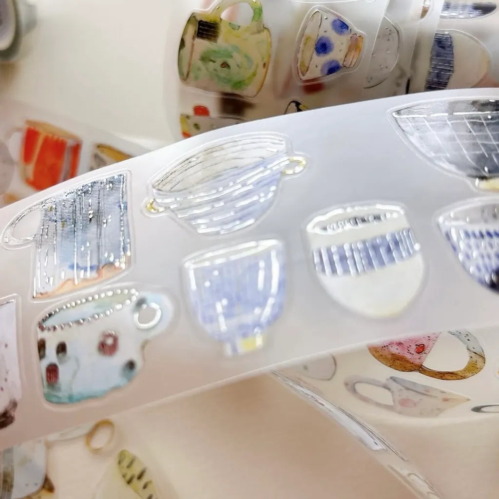 Cup-Shaped Hot Stamped Silver A67 PET Tape