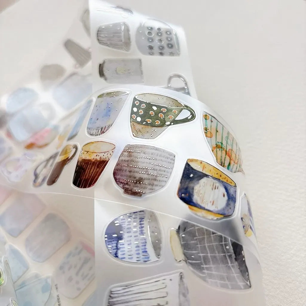 Cup-Shaped Hot Stamped Silver A67 PET Tape