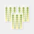 Washi Dot Label 12mm by Take a Note — three sheets of green and yellow washi dot labels, for journaling & deco