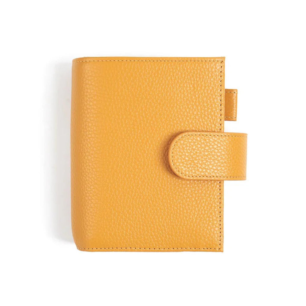 Companion Traveler Notebook Cover Passport by Moterm — mustard pebbled-leather cover, closed, for journaling
