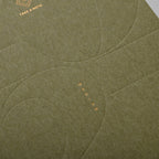 2027 Medium Weeks Planner B6 by Take a Note — olive textured cover detail with gold-foil logo, for journaling