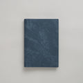 Washed Blue Planner PU Cover by Take a Note — dark blue washed-texture vegan PU cover, front view, for journaling