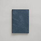 Washed Blue Planner PU Cover by Take a Note — dark blue washed-texture vegan PU cover, front view, for journaling