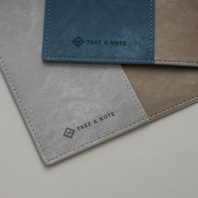 Slate Gray Planner PU Cover by Take a Note — vegan PU covers with embossed logo detail, for journaling
