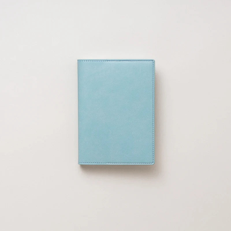 A6 Pale Blue Planner PU Cover by Take a Note — soft pale-blue PU cover, front view, for journaling