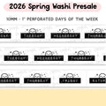 Days of the Week Perforated Labels