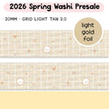 Grid Light Tan + Light Gold Foil