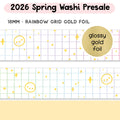 Rainbow Grid + Gold Foil