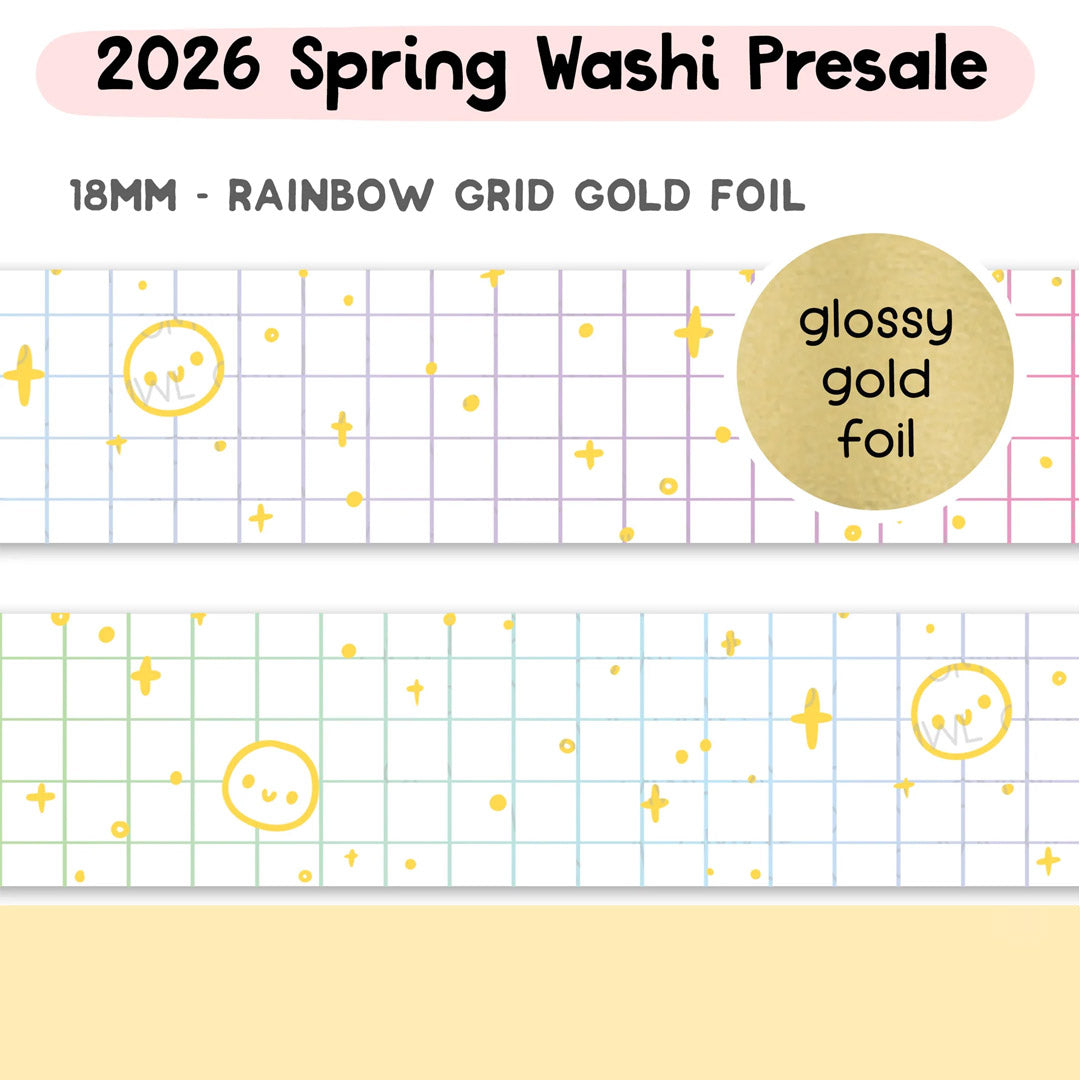 Rainbow Grid + Gold Foil