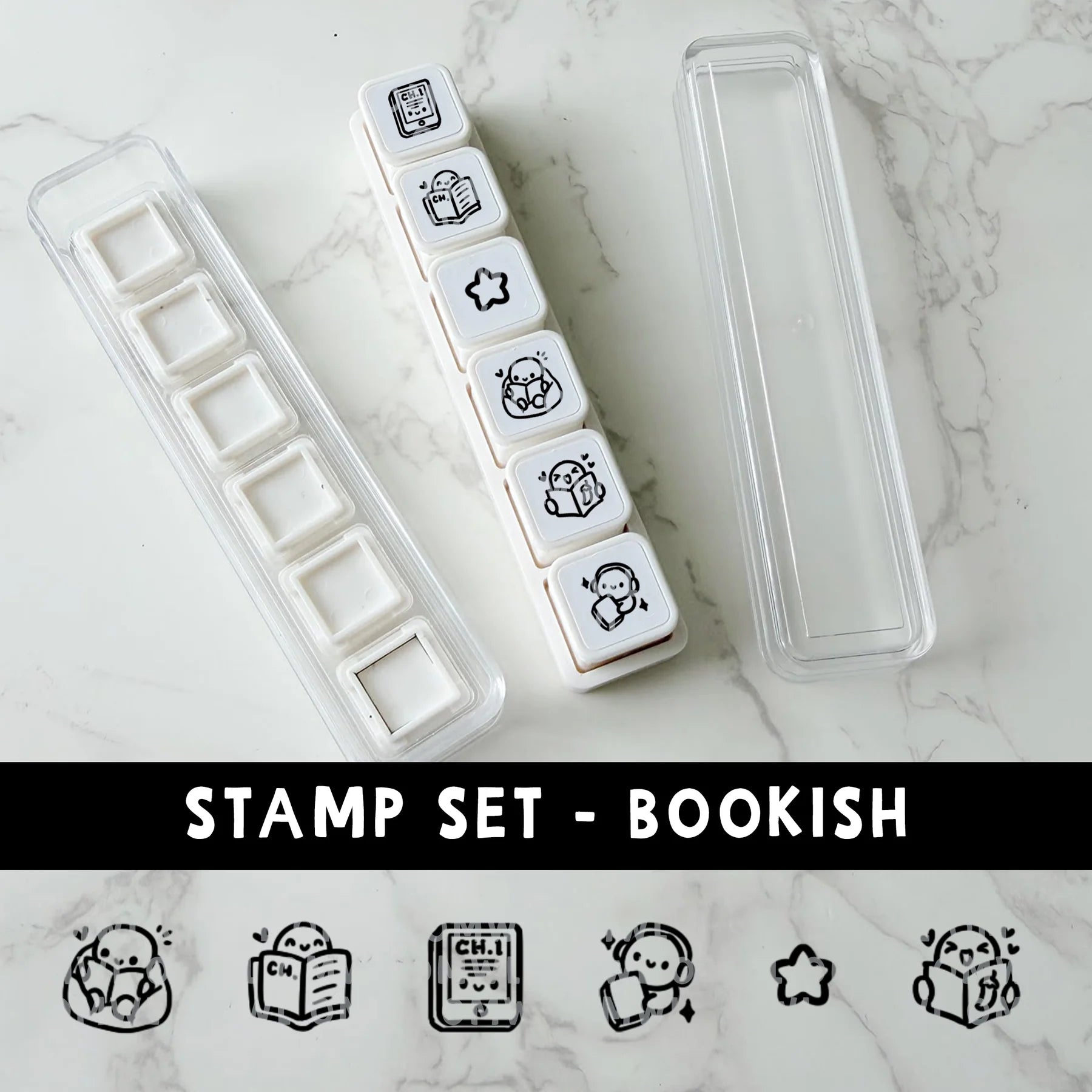 Bookish 6-In-1 Punch Stamp