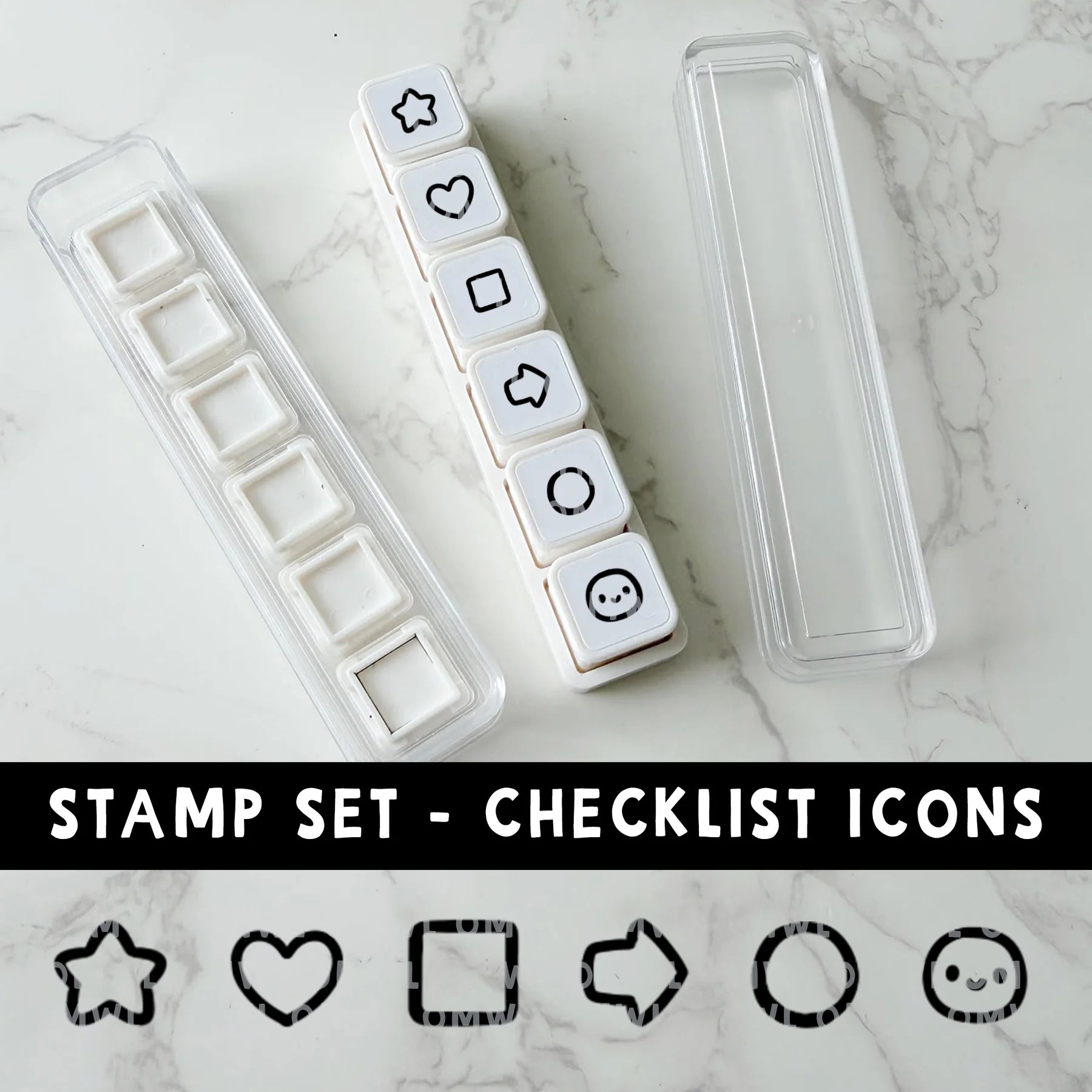 Checklist Icons 6-In-1 Punch Stamp