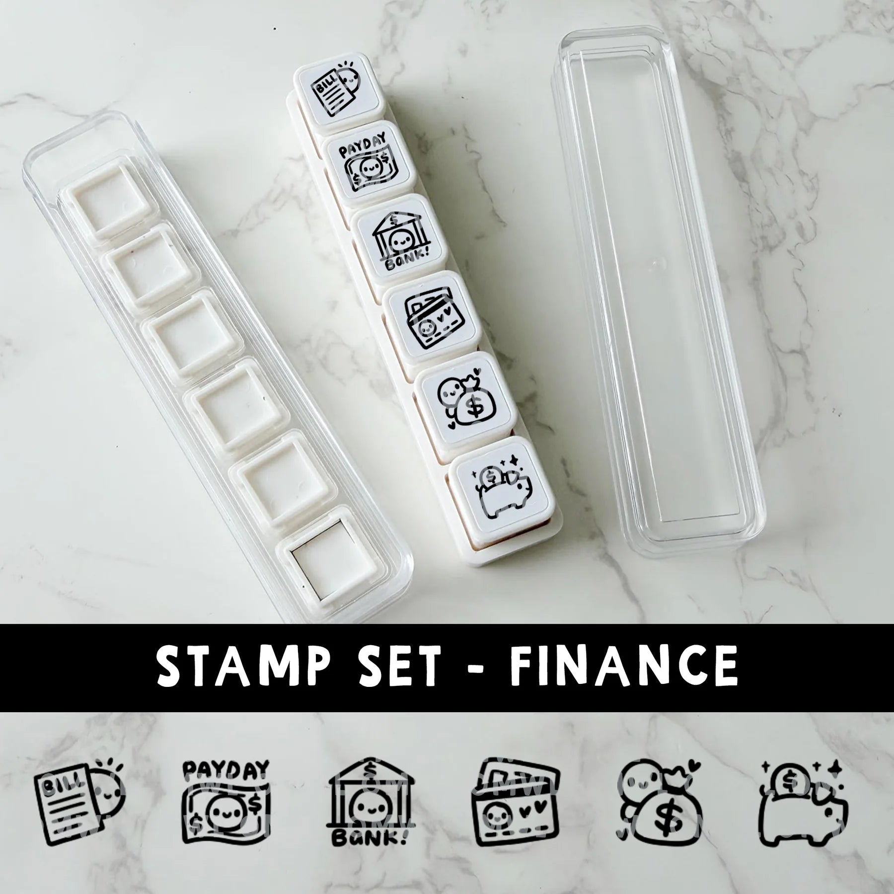 Finance 6-In-1 Punch Stamp