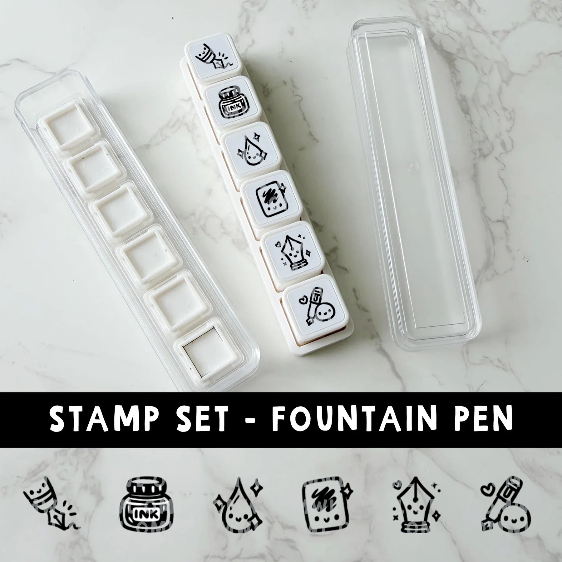 Fountain Pen 6-In-1 Punch Stamp
