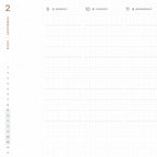 Calendar page for February 2020 with grid layout