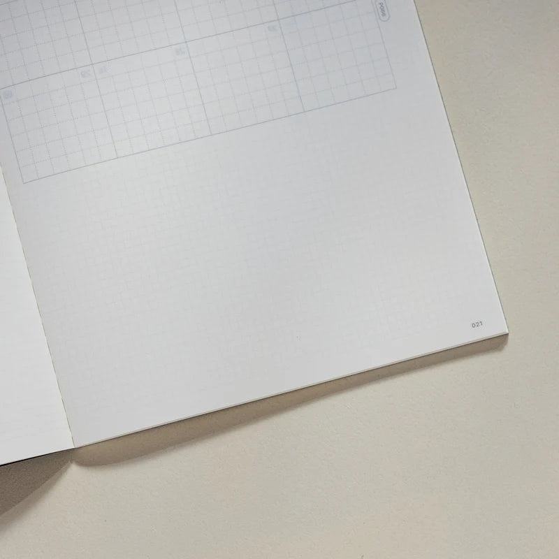 2027 Slim Biweek Planner by Take a Note — open grid pages with faint guides, for planning & journaling