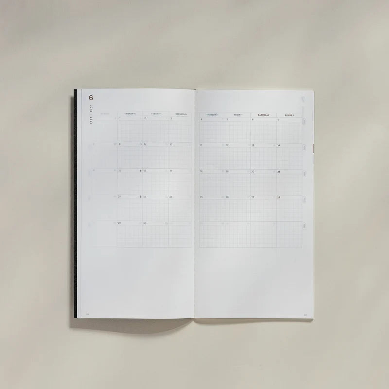 2027 Slim Biweek Planner by Take a Note — open two-page monthly calendar, for planning
