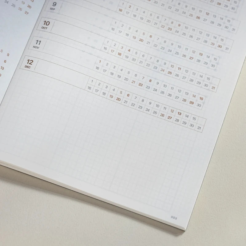 2027 Slim Biweek Planner by Take a Note — open monthly calendar on grid paper, for planning