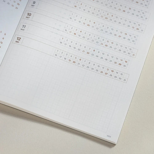 2027 Slim Biweek Planner by Take a Note — open monthly calendar on grid paper, for planning
