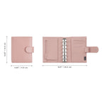 Regular 2.0 Rings Planner Pocket by Moterm — front-and-back size reference diagram, for journaling
