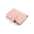 Elite Planner Cover A6 by Moterm — pink pebbled-leather planner cover open with strap, for journaling