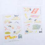Some Lazy Exercises Transfer Sticker by Dodolulu — cartoon-character rub-on transfer sticker sheet, for journaling