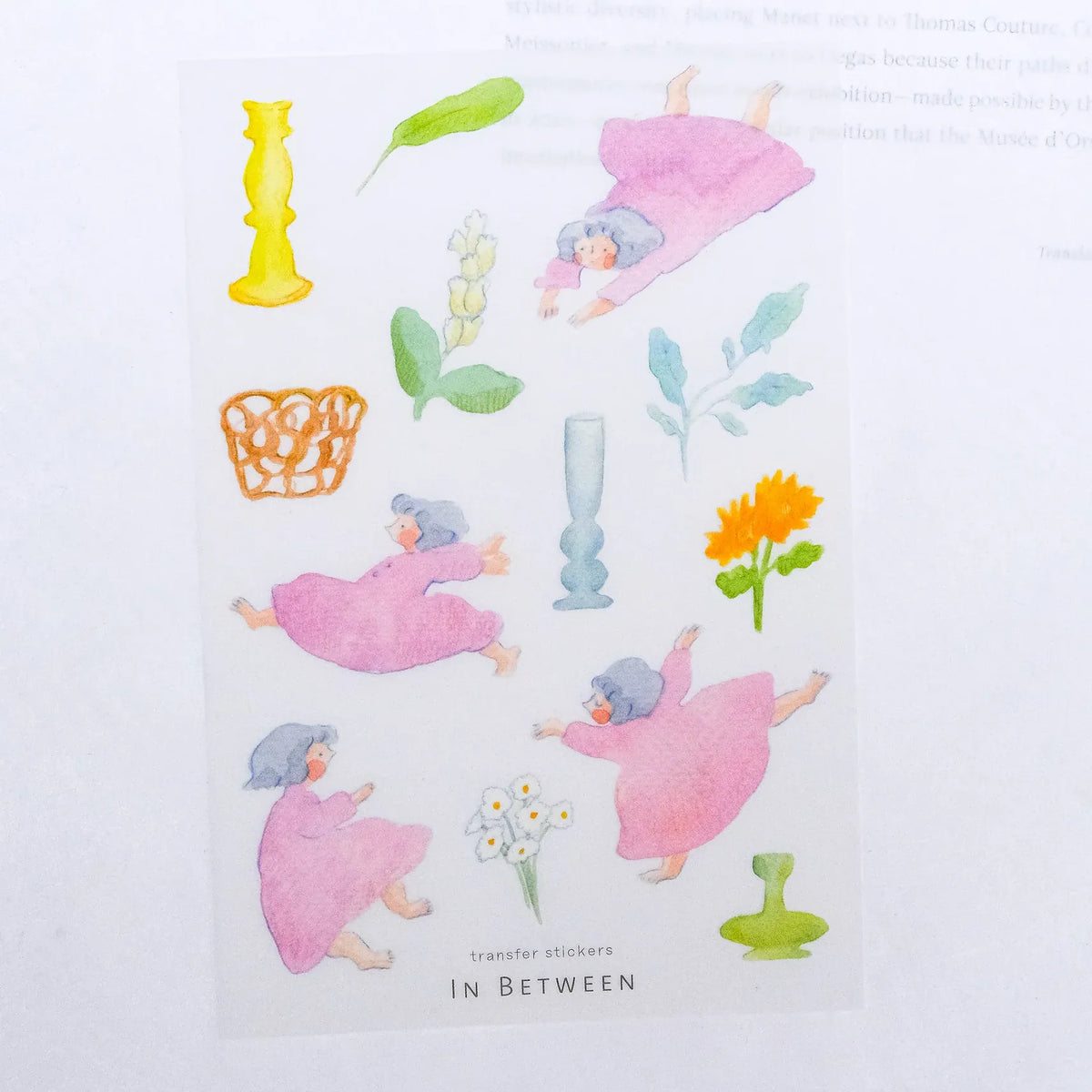 In Between Transfer Sticker by Dodolulu — fairy-character transfer sticker sheet, for journaling