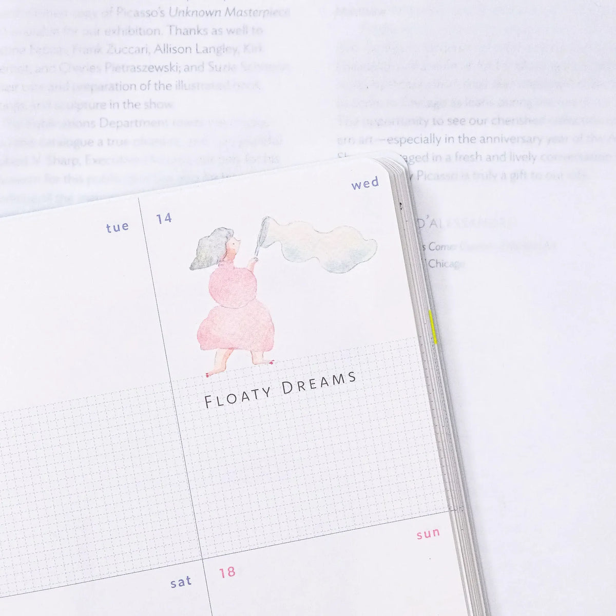 Floaty Dreams Transfer Sticker by Dodolulu — 'Floaty Dreams' rainbow-figure transfer sticker, for journaling
