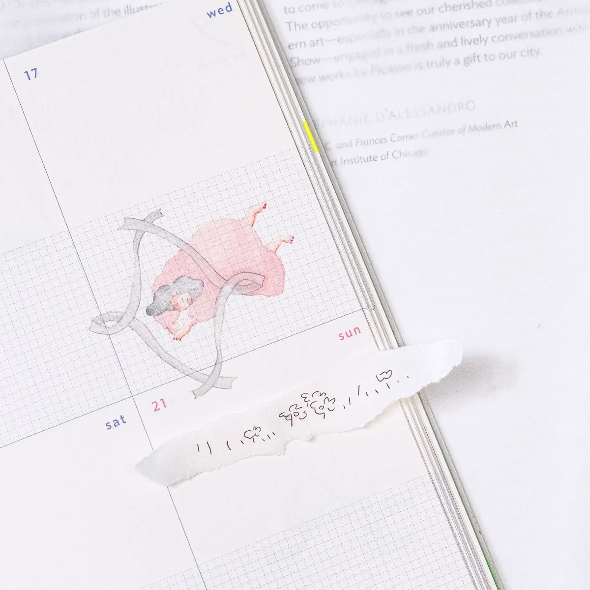 Floaty Dreams Transfer Sticker by Dodolulu — pink cartoon-character transfer sticker design, for journaling