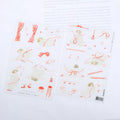 Some Red Lines Transfer Sticker by Dodolulu — illustrated rub-on transfer sticker sheet, for journaling