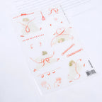 Some Red Lines Transfer Sticker by Dodolulu — red angel-and-pattern transfer sticker design, for journaling