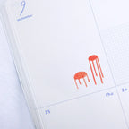 Some Red Lines Transfer Sticker by Dodolulu — red jellyfish transfer sticker in a planner, for journaling