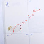 Some Red Lines Transfer Sticker by Dodolulu — angel-and-star transfer sticker in a planner, for journaling