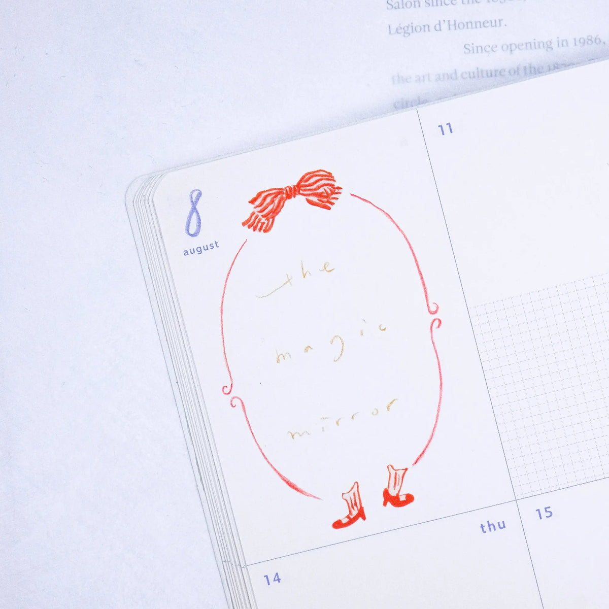 Some Red Lines Transfer Sticker by Dodolulu — red-bow girl transfer sticker design, for journaling