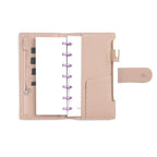 Elite Planner Cover Weeks by Moterm — beige pebbled-leather cover with a ring notebook, for journaling