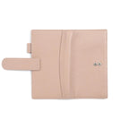 Elite Planner Cover Weeks by Moterm — beige pebbled-leather cover open with snap buttons, for journaling
