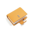 Companion Traveler Notebook Cover Passport by Moterm — mustard pebbled-leather cover open with snaps, for journaling