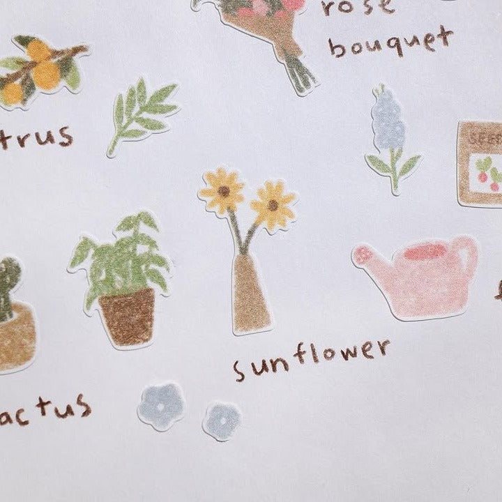 Flower Cafe Sticker Sheet