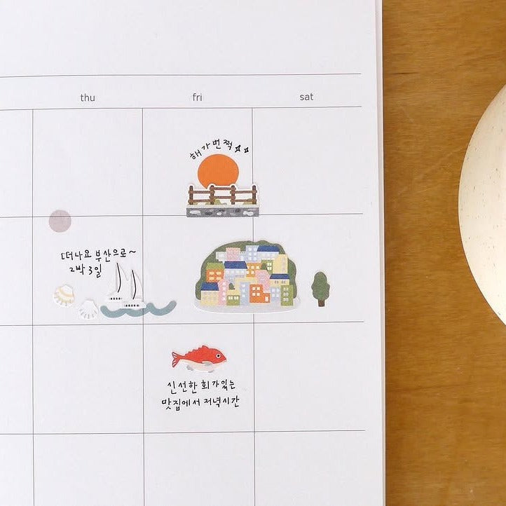 Travel In Busan Sticker Sheet