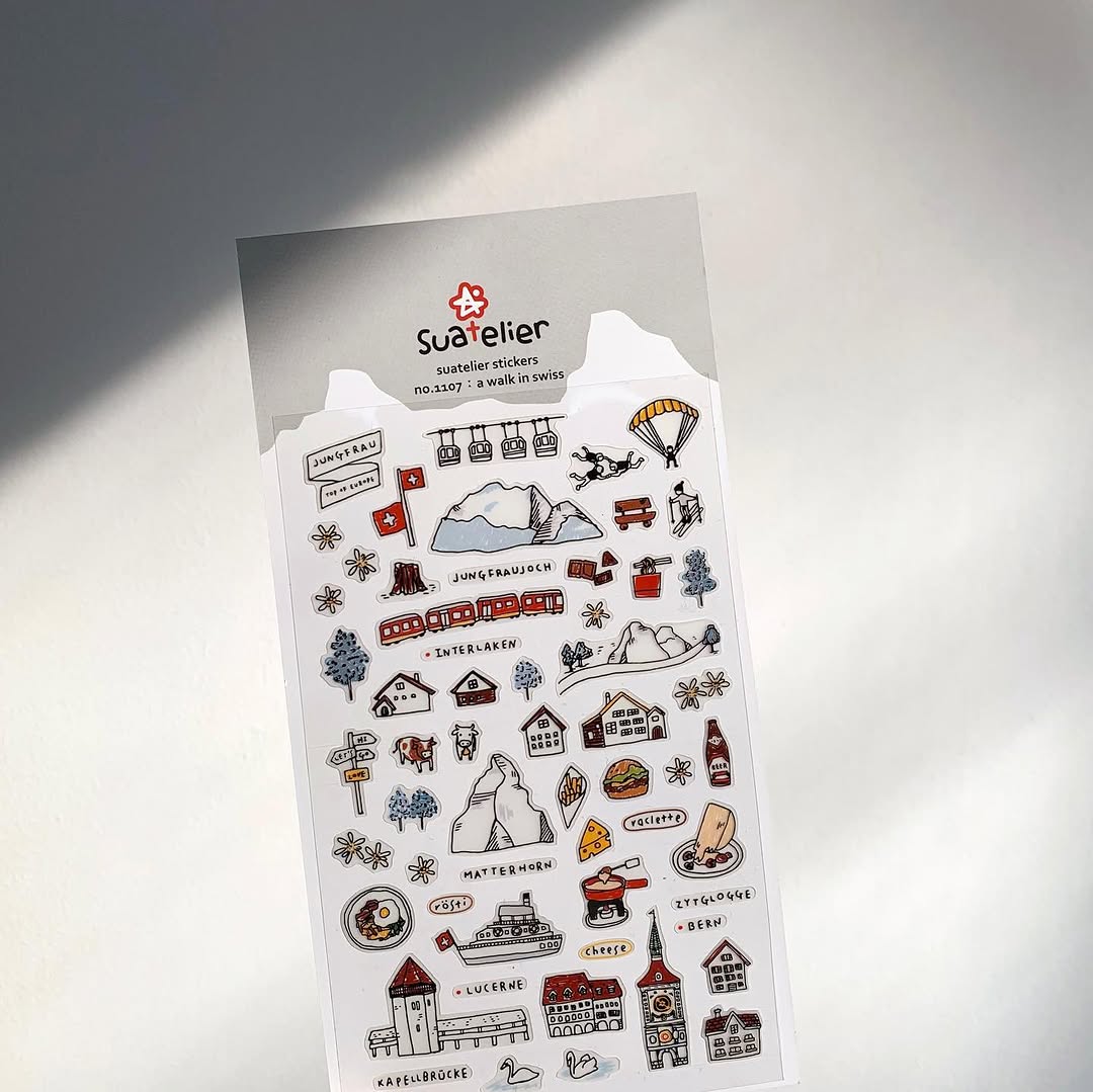A Walk In Swiss Sticker Sheet