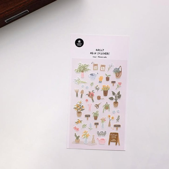 Flower Cafe Sticker Sheet