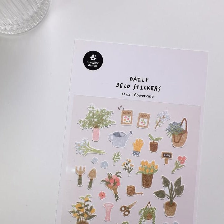 Flower Cafe Sticker Sheet