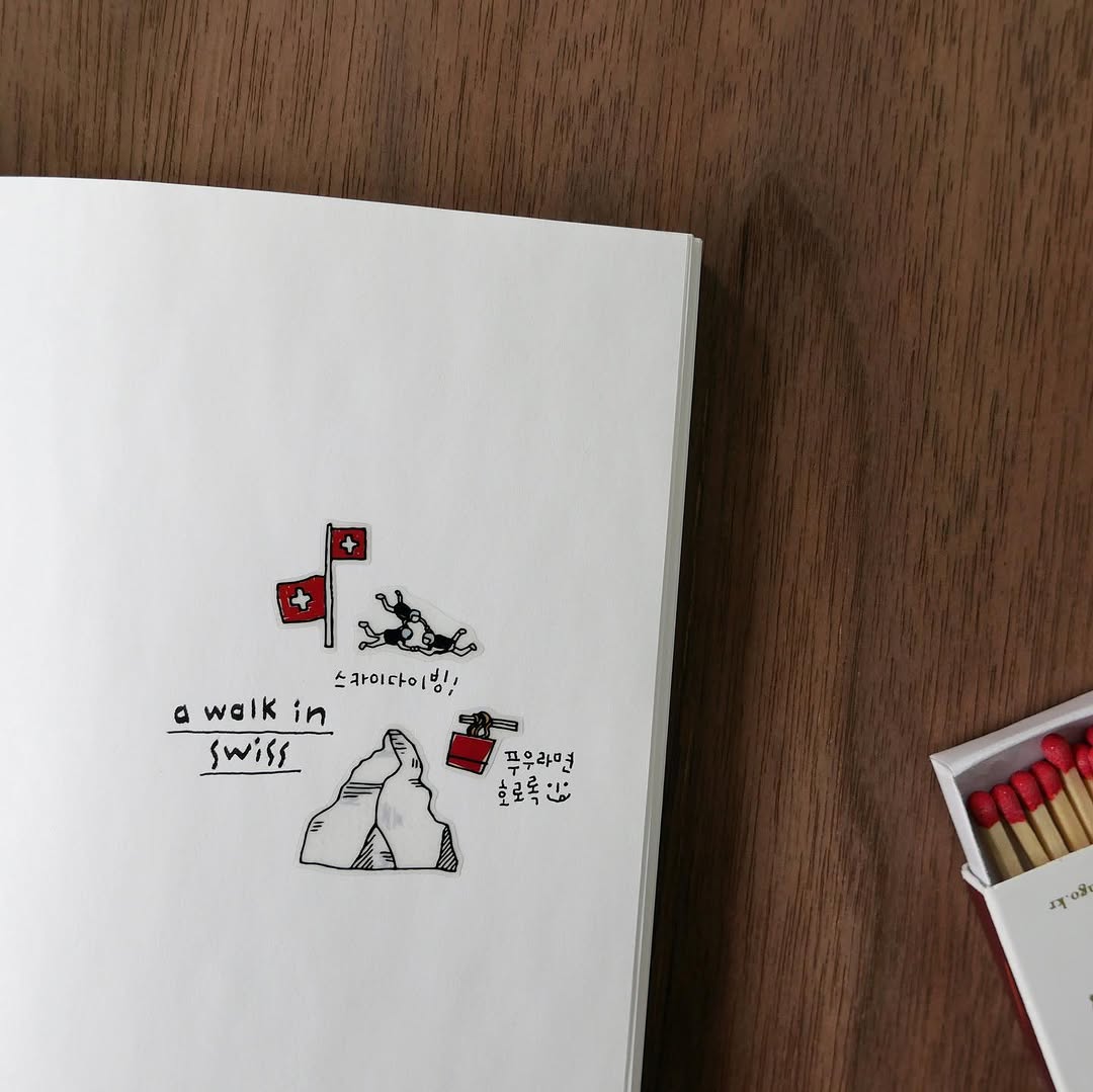A Walk In Swiss Sticker Sheet