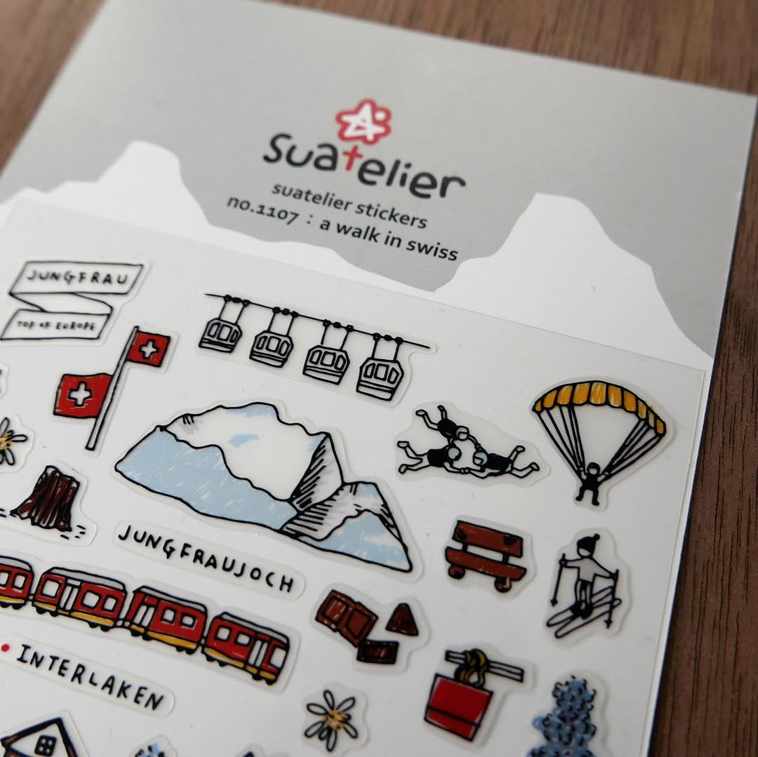 A Walk In Swiss Sticker Sheet